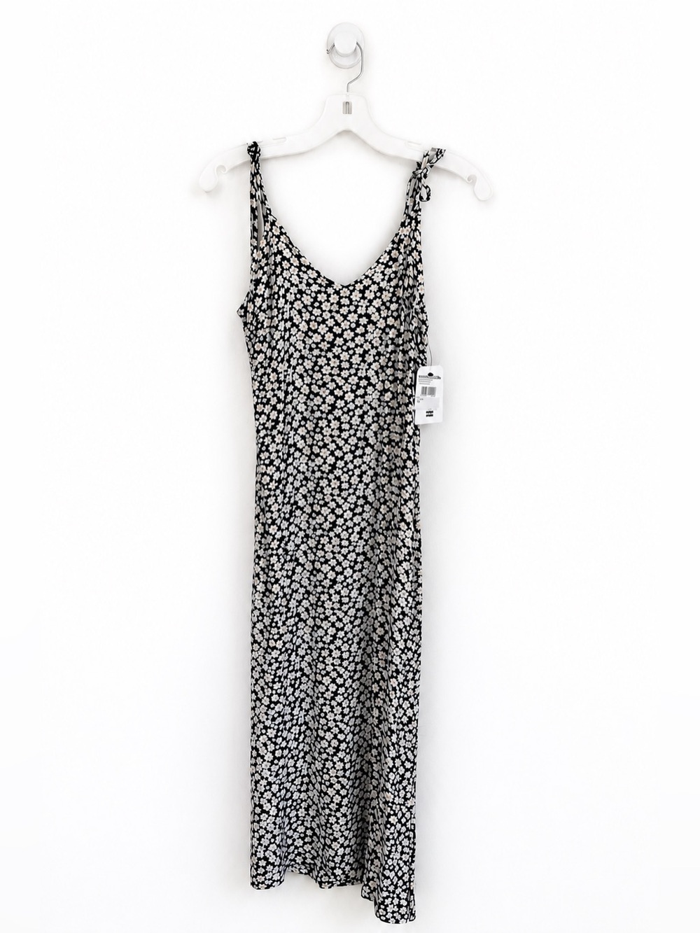 NWT Billabong Funshine Floral Print Slip Dress in Black Pebble Size Medium - Picture 4 of 16